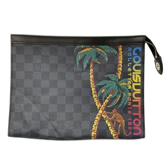 LOUIS VUITTON Pochette Voyage MM Damier Cobalt - Clutch Bag 577-080125 - Picture 1 of 14